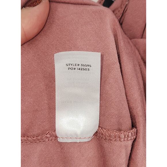 Lulu's One-Shoulder Wrap Waist Romper Mauve Pink Size M - Picture 11 of 12